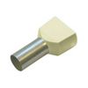 Érvéghüvely szigetelt iker 2x 10mm2 24mm elefántcsont H10,0/24 ZH EB SV Weidmüller - 9004940000