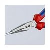 Fél-kerek csőrű (rádió) fogó 61HRC vágóéllel max.d2,5/1,6mm piros-kék 160mm-hossz KNIPEX - 2502160