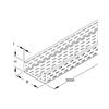 Kábeltálca 3m acél merítetten horganyzott 60mm x 100mm x 3000mm RL 60100 F Niedax - 4013339221202