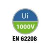 Kiselosztó PE/N sín nélkül UV-álló DC1000V 1x 4M falonkívüli szürke IP65 átlátszó 40CDK GEWISS - GW40101