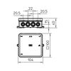 Kötődoboz falonkívüli műanyag 100mm x 100mm 40mm szürke IP55 A 14 OBO-BETTERMANN - 2000378