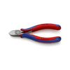 Oldalcsípő fogó 63HRC max.d2,5mm/Cu nyitórugós piros-kék normál 125mm KNIPEX - 7622125