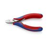 Oldalcsípő fogó elektronikai 62HRC max.d1,6/1,2/0,6mm piros-kék normál 115mm KNIPEX - 7702115