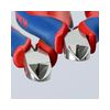 Oldalcsípő fogó elektronikai 62HRC max.d1,6/1,2/0,6mm piros-kék normál 115mm KNIPEX - 7702115