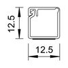 Vezetékcsatorna öntapadós műanyag 12.5mm x 12.5mm x 2000mm krémfehér WDKMD12CW OBO-BETTERMANN - 6150179