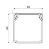 Vezetékcsatorna sötét fa műanyag 40mm x 40mm x 2000mm kezeletlen LHD KOPOS - LHD 40X40_TD